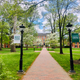Athens, Ohio, USA, May 10, 2020: Main campus of Ohio University in the springtime